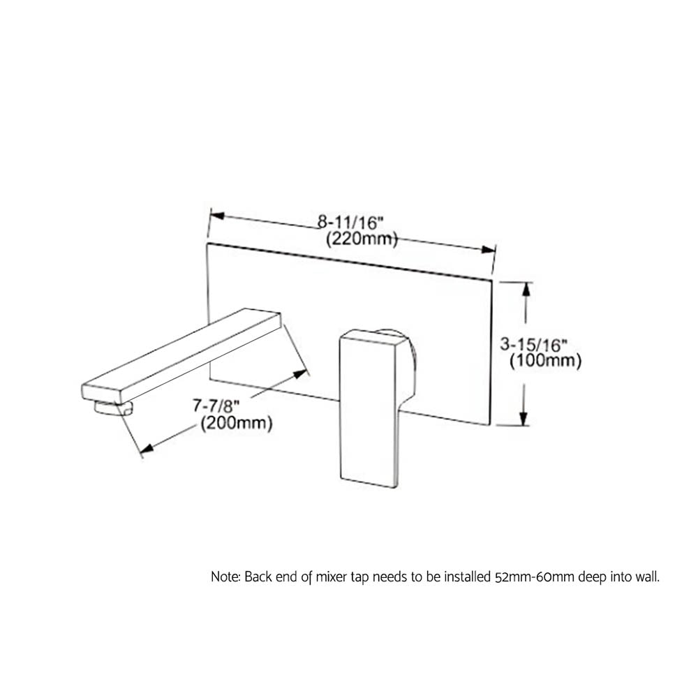Cefito WELS Bathroom Tap Wall Square Silver Basin Mixer Taps Vanity Brass Faucet Cefito
