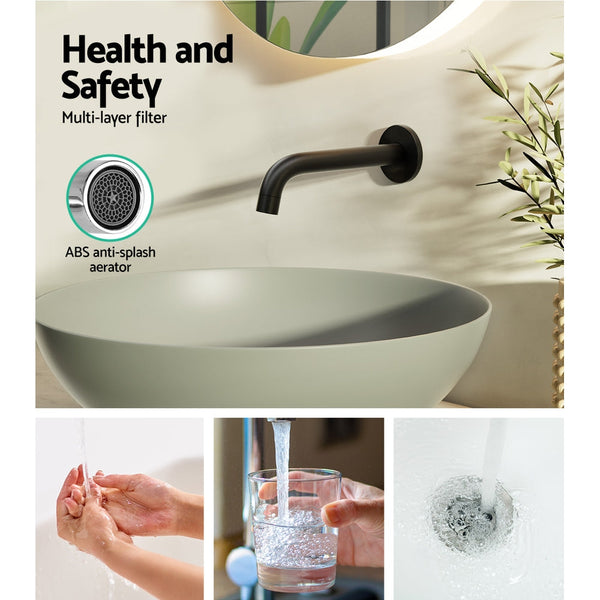 Cefito Bathroom Spout Tap Water Outlet Bathtub Wall Mounted Black Cefito