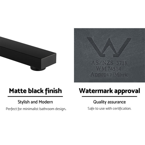 Cefito Bath Spout Wall Mounted Water Outlet Bath Tub Bathroom Swivel Black Does not apply