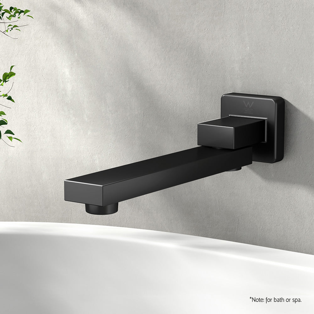 Cefito Bath Spout Wall Mounted Water Outlet Bath Tub Bathroom Swivel Black Does not apply