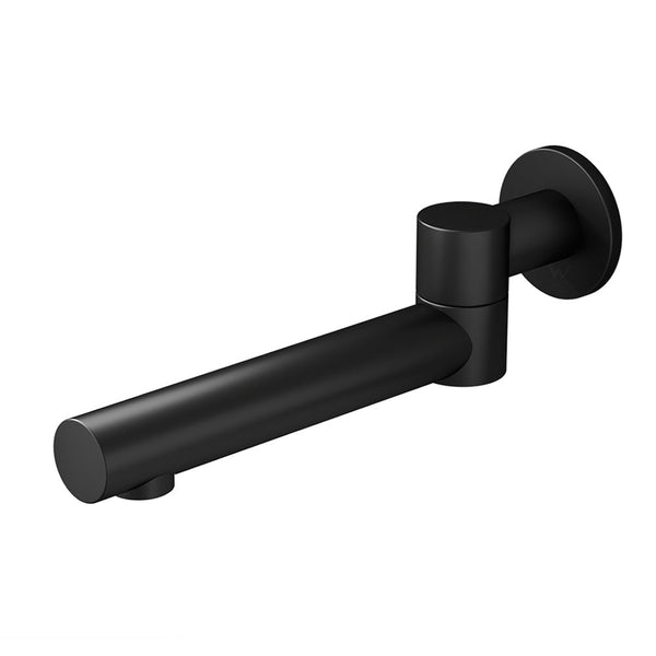 Cefito Bathroom Tap Wall Bath Spout 180 Swivel Bathtub Shower Mixer Round Black Cefito