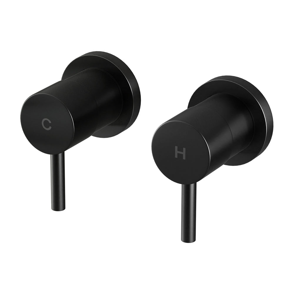 Cefito Bathroom Tap Shower Twin Tap Faucet Basin Sink Bath Swivel Black Cefito