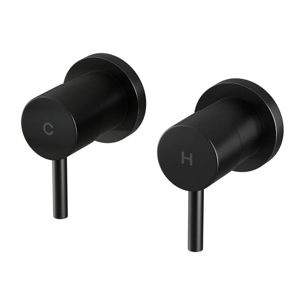 Cefito Bathroom Tap Shower Twin Tap Faucet Basin Sink Bath Swivel Black Cefito