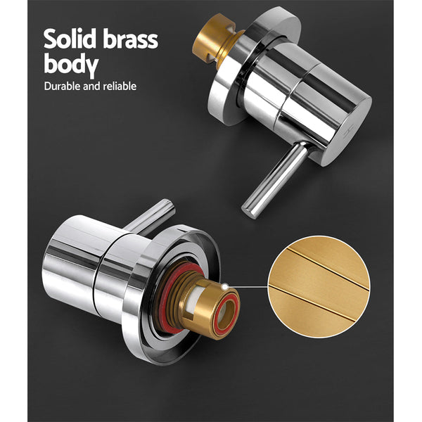 Cefito Bathroom Tap Shower Twin Tap Faucet Basin Sink Bath Swivel Chrome Cefito