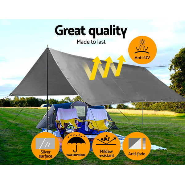 Instahut 3.6 x 4.8m Heavy Duty Poly Tarp Instahut