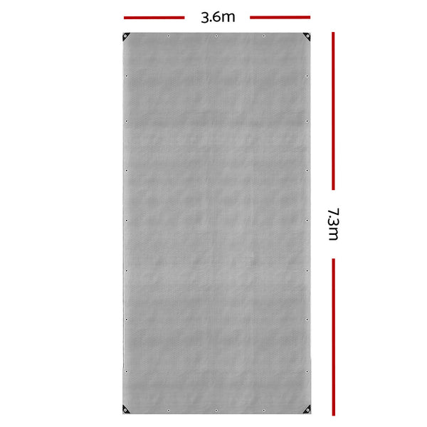 Instahut 3.6 x 7.3m Heavy Duty Poly Tarp Instahut