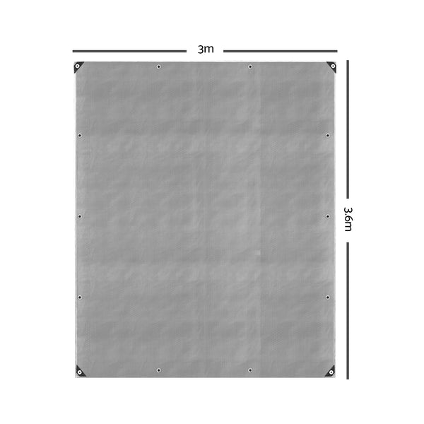 Instahut 3 x 3.6m Heavy Duty Poly Tarp freeshipping - Awezingly