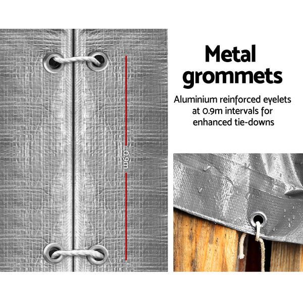 Instahut 6 x 7.3m Heavy Duty Poly Tarp Instahut