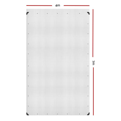 Instahut 4x7m Heavy Duty Poly Tarps Tarpaulin Camping Cover Clear