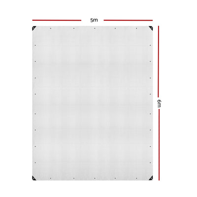 Instahut 5x6m Heavy Duty Poly Tarps Tarpaulin Camping Cover Clear