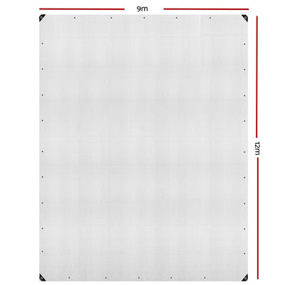 Instahut 9x12m Heavy Duty Poly Tarps Tarpaulin Camping Cover Clear