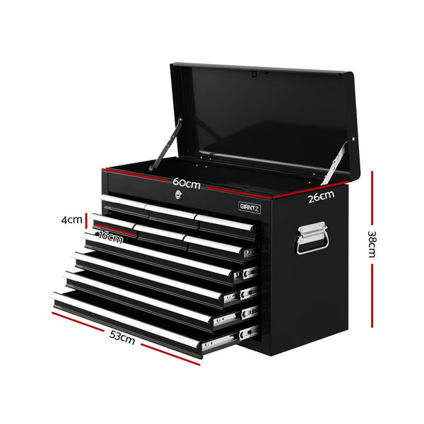 Giantz 10-Drawer Tool Box Chest Cabinet Garage Storage Toolbox Black freeshipping - Awezingly