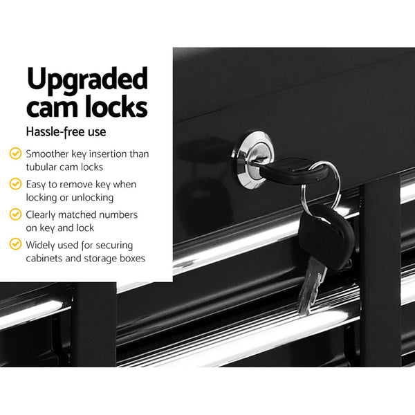 Giantz 10-Drawer Tool Box Chest Cabinet Garage Storage Toolbox Black freeshipping - Awezingly