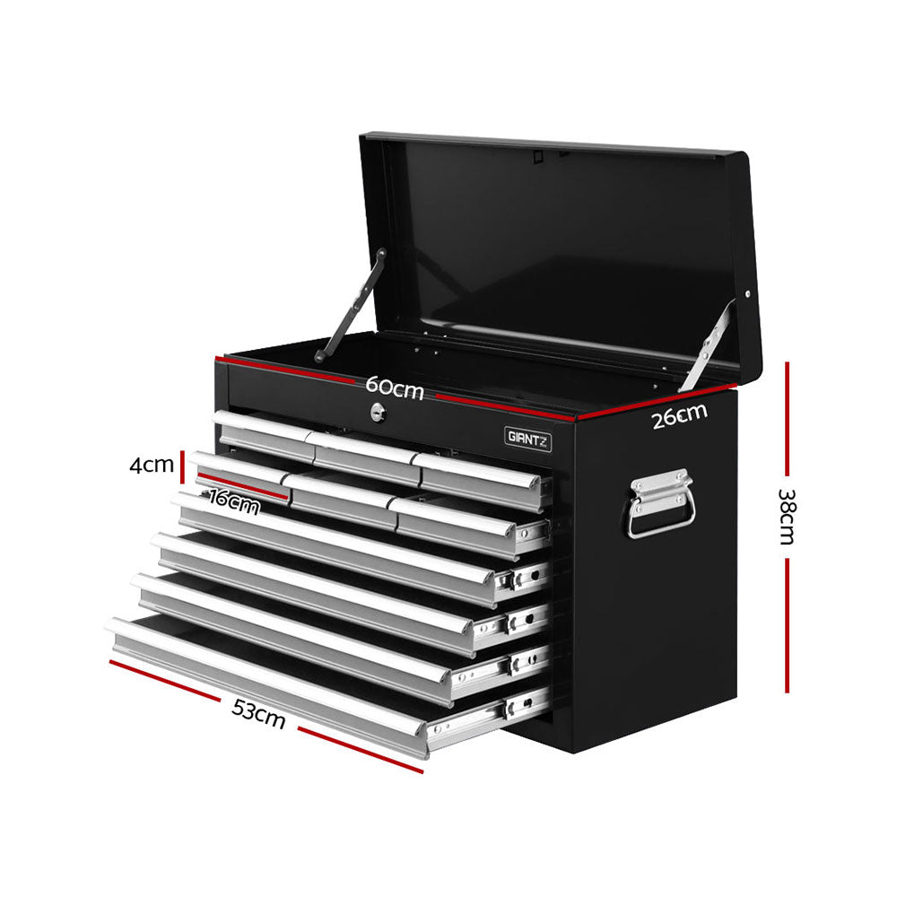Giantz 10-Drawer Tool Box Chest Cabinet Garage Storage Toolbox Black Silver freeshipping - Awezingly