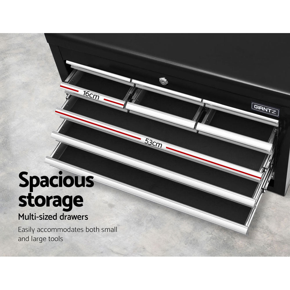 Giantz 10-Drawer Tool Box Chest Cabinet Garage Storage Toolbox Black Silver freeshipping - Awezingly