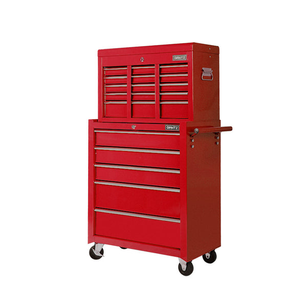 Giantz 14 Drawers Toolbox Trolley Storage Box - Red Giantz