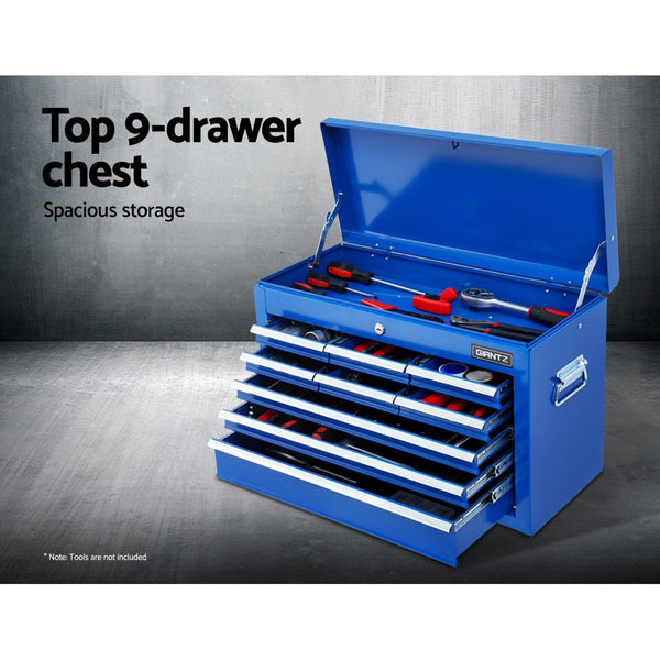 Giantz Tool Chest and Trolley Box Cabinet 16 Drawers Cart Garage Storage Blue freeshipping - Awezingly