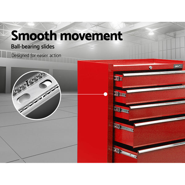 Giantz 5 Drawer Mechanic Tool Box Storage Trolley - Red freeshipping - Awezingly