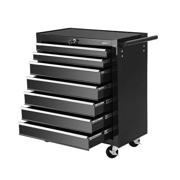 Giantz Tool Chest and Trolley Box Cabinet 7 Drawers Cart Garage Storage Black freeshipping - Awezingly