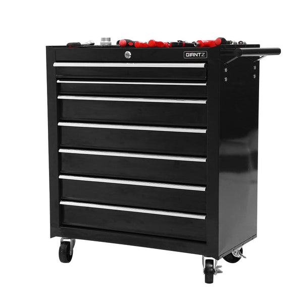 Giantz Tool Chest and Trolley Box Cabinet 7 Drawers Cart Garage Storage Black freeshipping - Awezingly