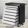 Giantz Tool Chest and Trolley Box Cabinet 7 Drawers Cart Garage Storage Black and Silver