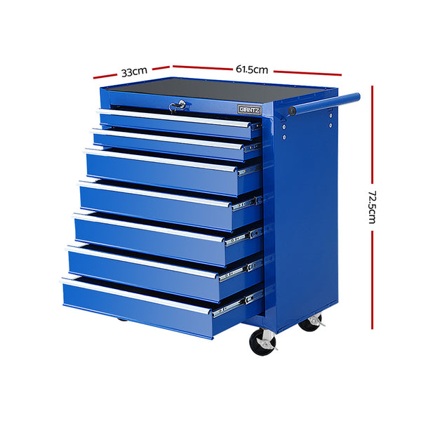 Giantz Tool Chest and Trolley Box Cabinet 7 Drawers Cart Garage Storage Blue freeshipping - Awezingly