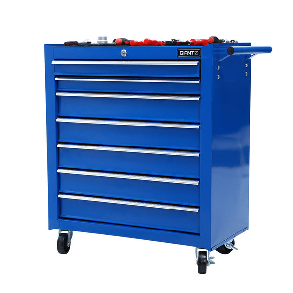 Giantz Tool Chest and Trolley Box Cabinet 7 Drawers Cart Garage Storage Blue freeshipping - Awezingly