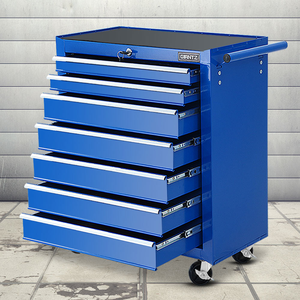 Giantz Tool Chest and Trolley Box Cabinet 7 Drawers Cart Garage Storage Blue freeshipping - Awezingly