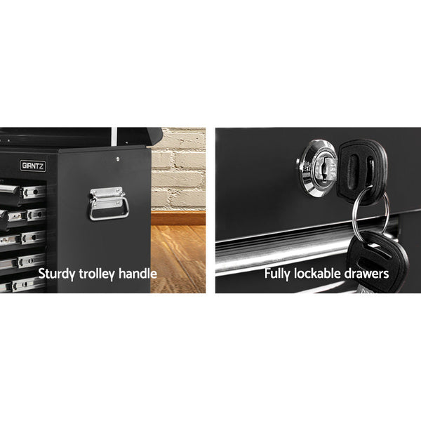 Giantz 9 Drawer Mechanic Tool Box Cabinet Storage - Black Giantz