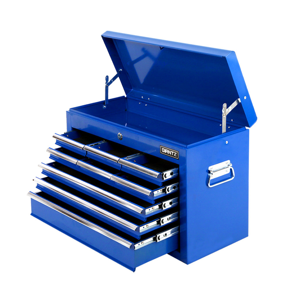 Giantz 9 Drawer Mechanic Tool Box Cabinet Storage - Blue Giantz
