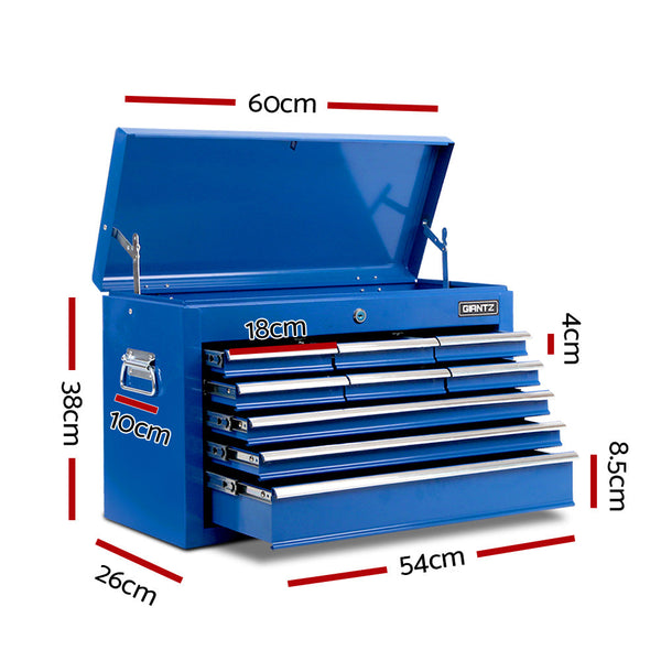 Giantz 9 Drawer Mechanic Tool Box Cabinet Storage - Blue Giantz