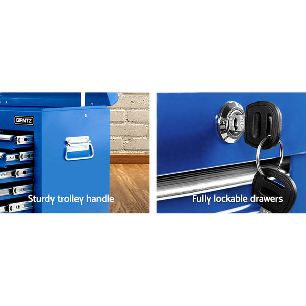 Giantz 9 Drawer Mechanic Tool Box Cabinet Storage - Blue Giantz