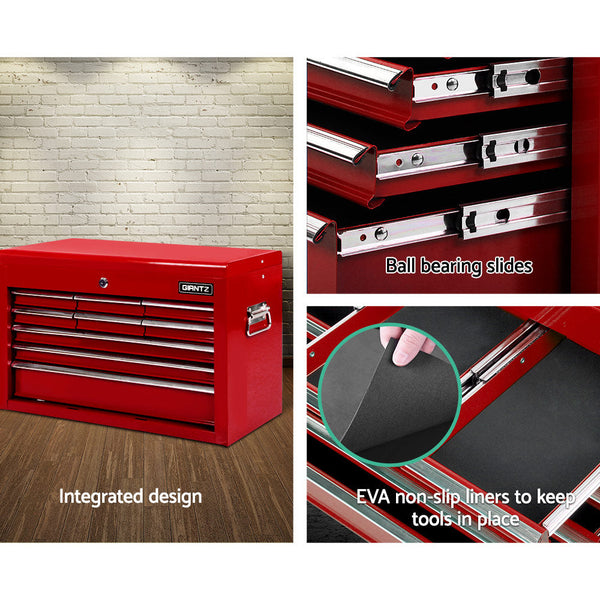 Giantz 9 Drawer Mechanic Tool Box Cabinet Storage - Red Giantz