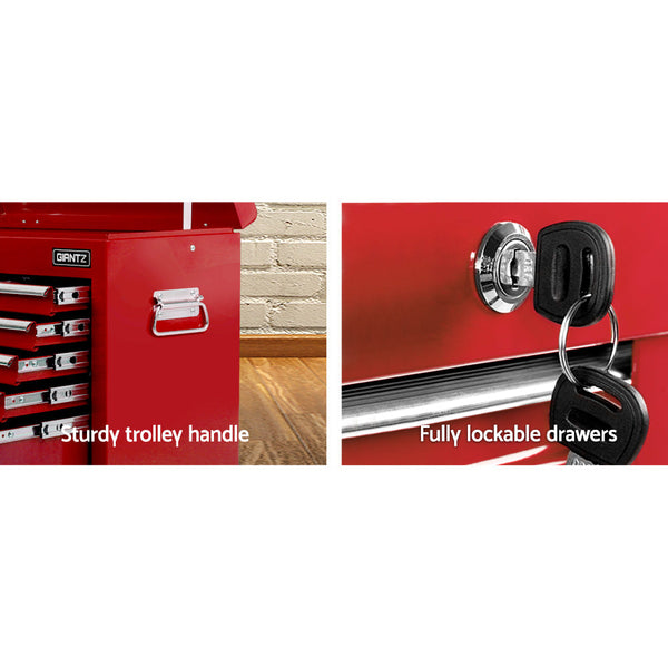 Giantz 9 Drawer Mechanic Tool Box Cabinet Storage - Red Giantz