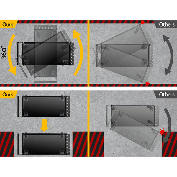 Giantz Tool Cart 3 Tier Parts Steel Trolley Mechanic Storage Organizer Black Giantz