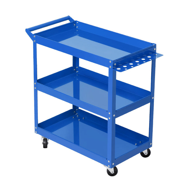 Giantz Tool Cart 3 Tier Parts Steel Trolley Mechanic Storage Organizer Blue Giantz