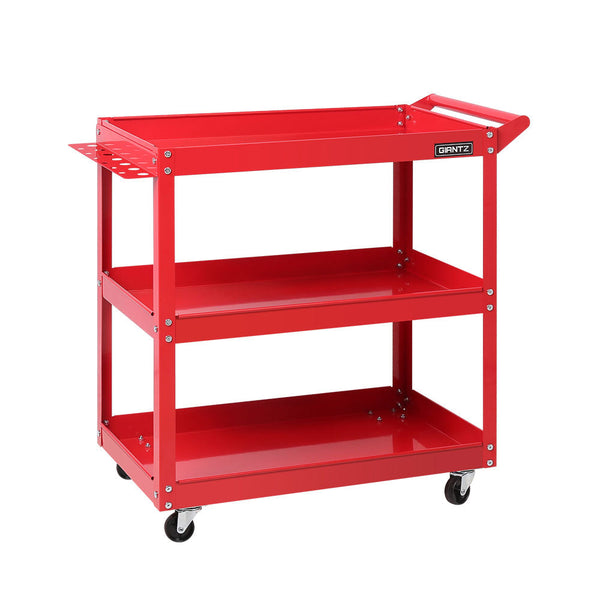 Giantz Tool Cart 3 Tier Parts Steel Trolley Mechanic Storage Organizer Red Giantz