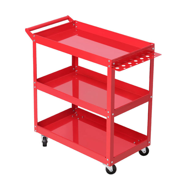 Giantz Tool Cart 3 Tier Parts Steel Trolley Mechanic Storage Organizer Red Giantz