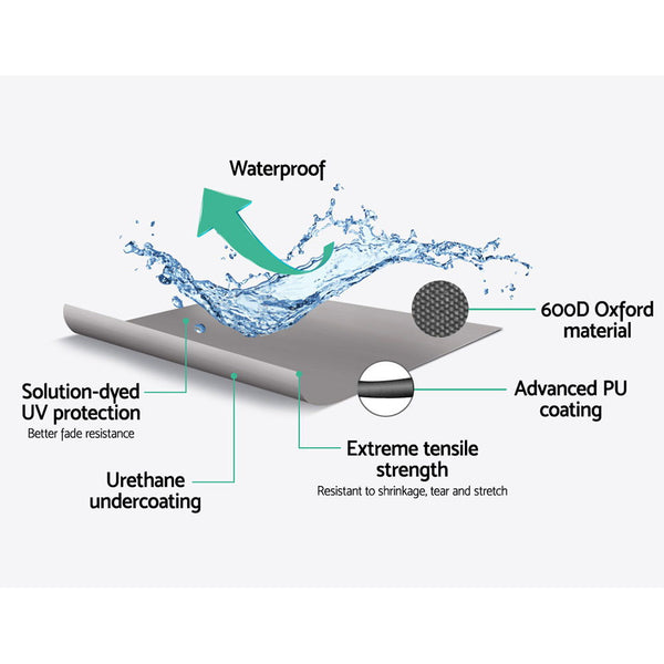 16 - 18.5 foot Waterproof Boat Cover - Grey freeshipping - Awezingly