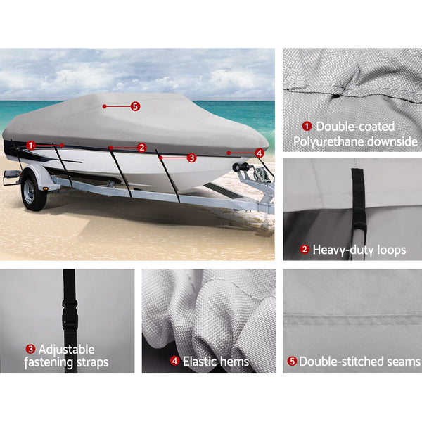 16 - 18.5 foot Waterproof Boat Cover - Grey freeshipping - Awezingly