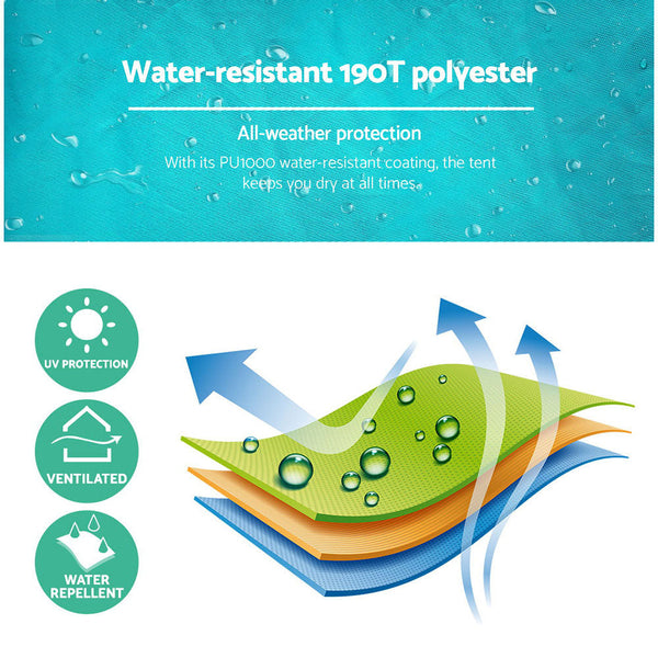 Weisshorn Pop Up Beach Tent Camping Portable Sun Shade Shelter Fishing Weisshorn