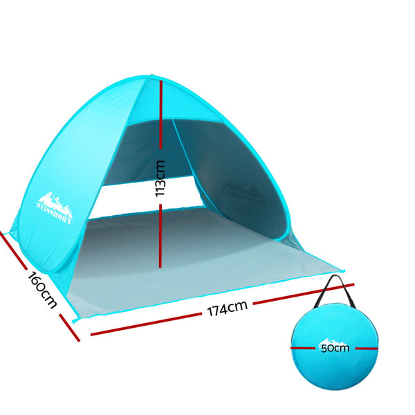 Weisshorn Pop Up Beach Tent Camping Hiking 3 Person Sun Shade Fishing Shelter Weisshorn