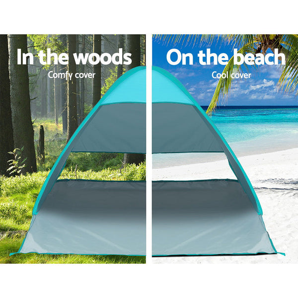 Weisshorn Pop Up Beach Tent Camping Hiking 3 Person Sun Shade Fishing Shelter Weisshorn