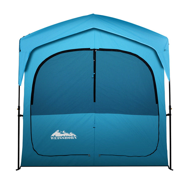 Weisshorn Pop Up Camping Shower Tent Portable Toilet Outdoor Change Room Blue Weisshorn