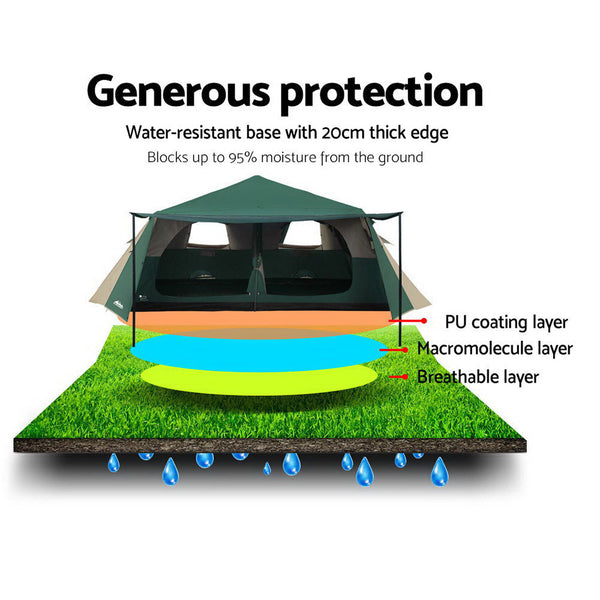 Weisshorn Instant Up Camping Tent 8 Person Pop up Tents Family Hiking Dome Camp Weisshorn