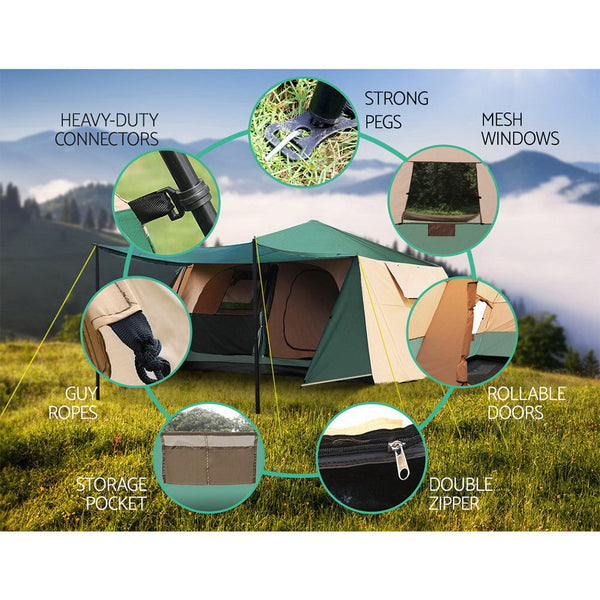 Weisshorn Instant Up Camping Tent 8 Person Pop up Tents Family Hiking Dome Camp Weisshorn