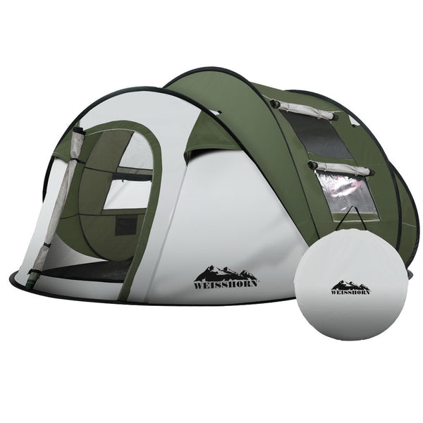 Weisshorn Instant Up Camping Tent 4-5 Person Pop up Tents Family Hiking Beach Dome freeshipping - Awezingly