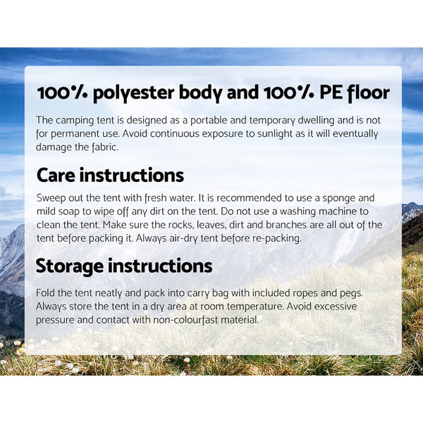 Weisshorn Instant Up Camping Tent 4-5 Person Pop up Tents Family Hiking Beach Dome freeshipping - Awezingly