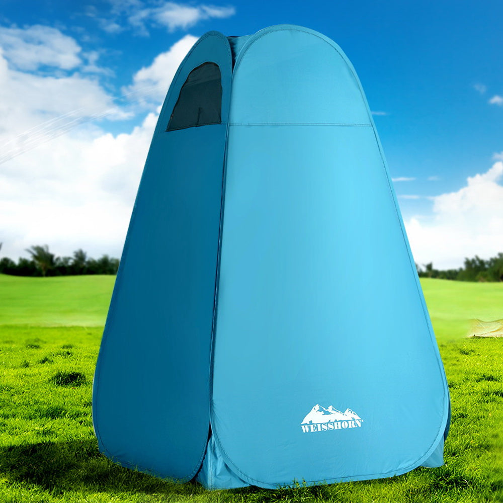 Weisshorn Pop-up Shower Tent Camping Outdoor Toilet Privacy Change Room Blue Weisshorn