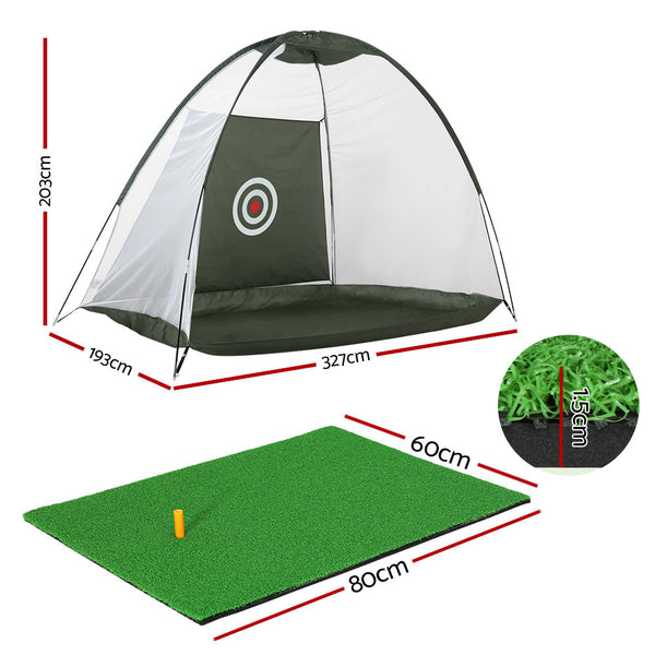 Everfit Golf Practice Net And Training Mat Driving Range Target Hitting Mat Everfit